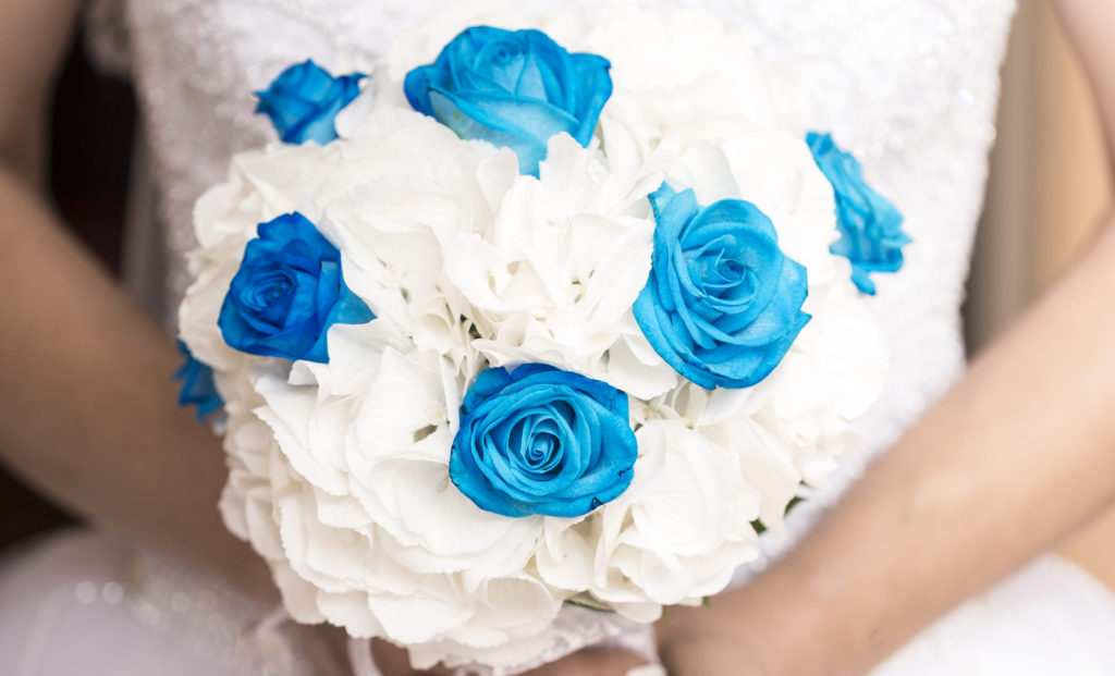 Close up photo of the bride's bouquet