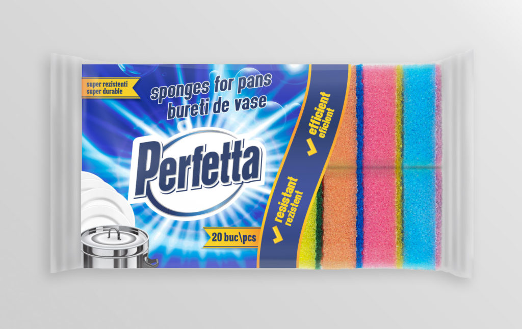 Perfetta sponge packing design presentation