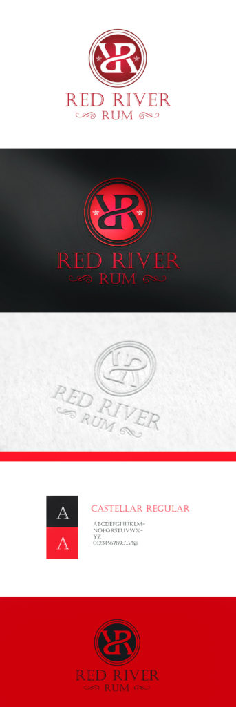 Red River Rum Logo design presentation
